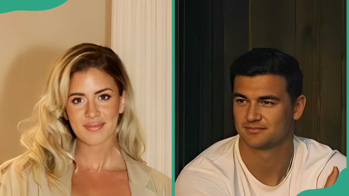 Kendall Toole is in a beige outfit (L), and Alexander Brzozowski is in a white t-shirt (R) Kendall Toole is in a beige outfit (L), and Alexander Brzozowski is in a white t-shirt (R)