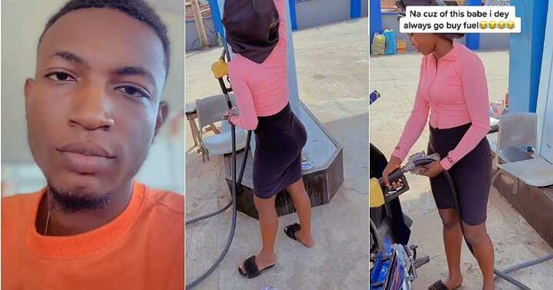Man in love with fuel station attendant, love Man in love with fuel station attendant, love