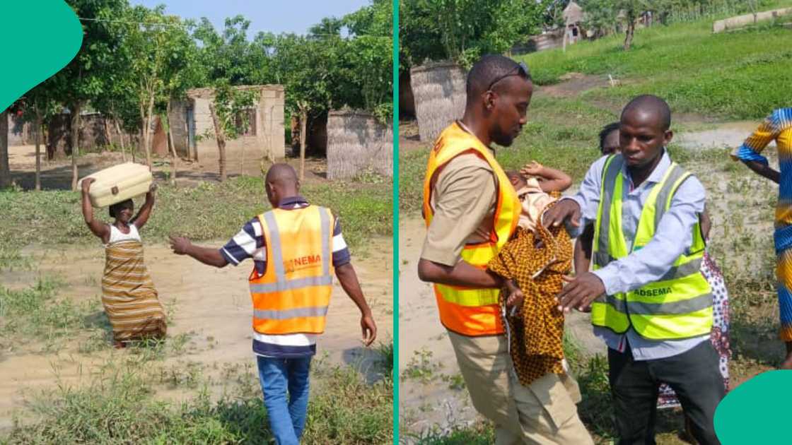 Wasu jami'an NEMA da ADSEMA suna bayar da agaji a Adamawa