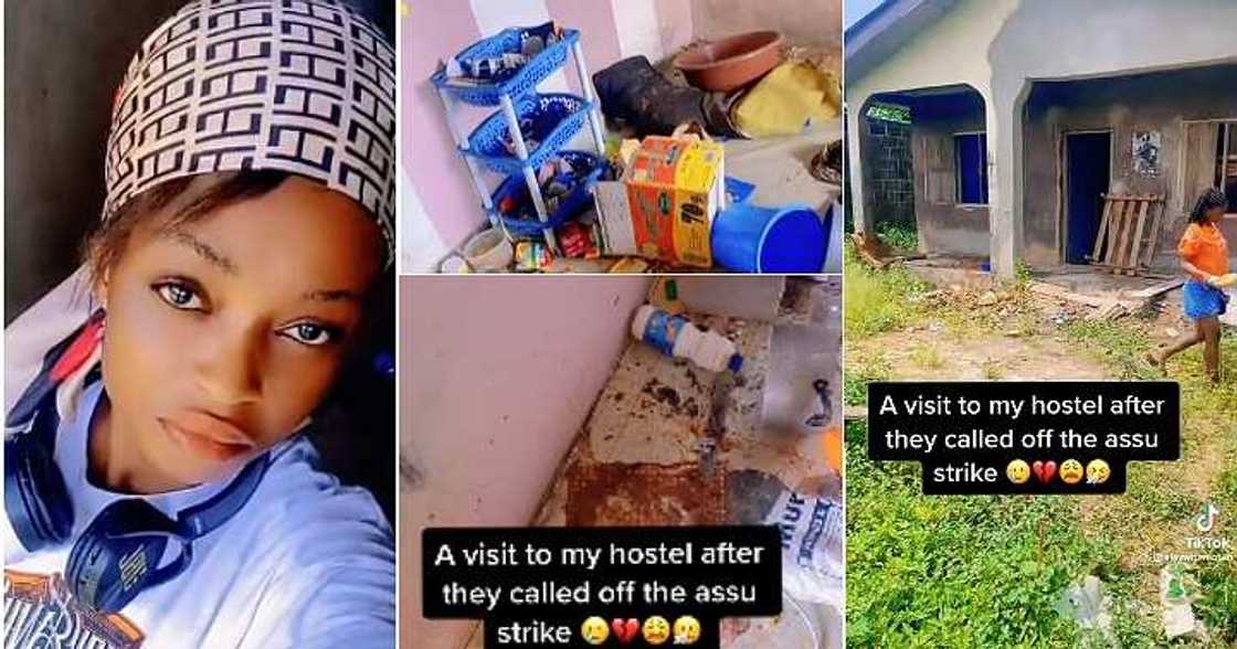 Lady visits her room after ASUU strike, armed robbers