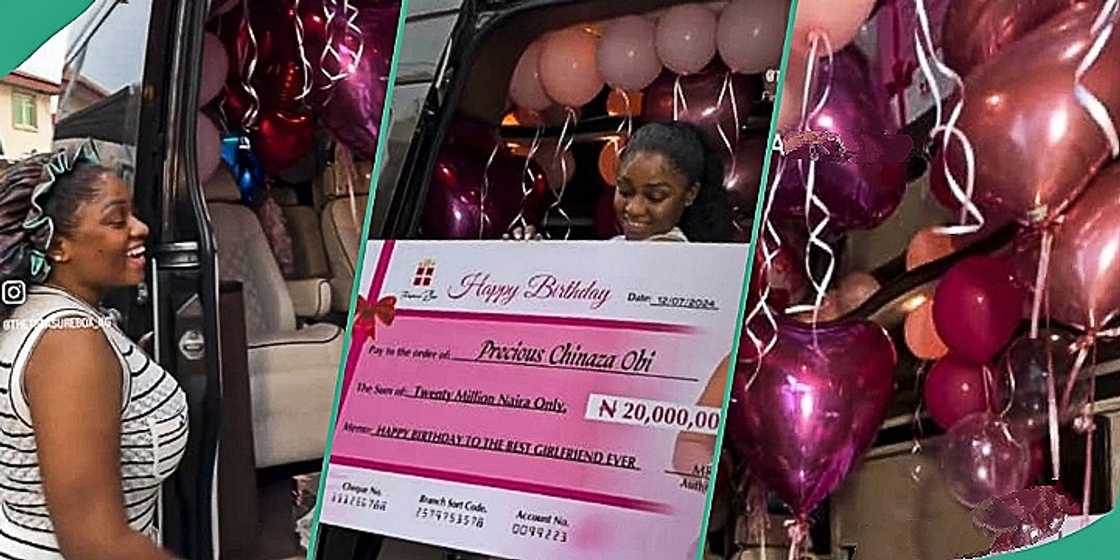 Lady gets giant cheque of N20 million Lady gets giant cheque of N20 million