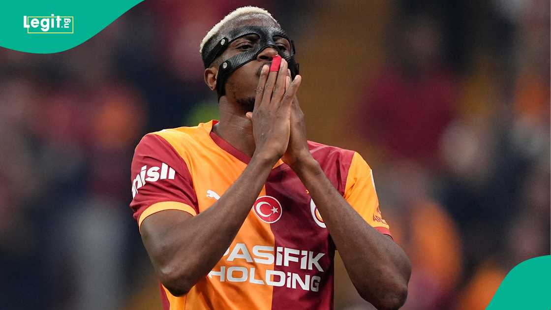 Victor Osimhen, Galatasaray, Trabzonspor, Rams Park, Istanbul, Turkiye, Super Lig. Victor Osimhen, Galatasaray, Trabzonspor, Rams Park, Istanbul, Turkiye, Super Lig.