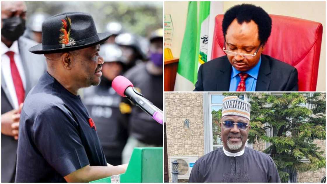 Nyesom Wike/Dino Melaye/Shehu Sani/PDP Chieftain Nyesom Wike/Dino Melaye/Shehu Sani/PDP Chieftain