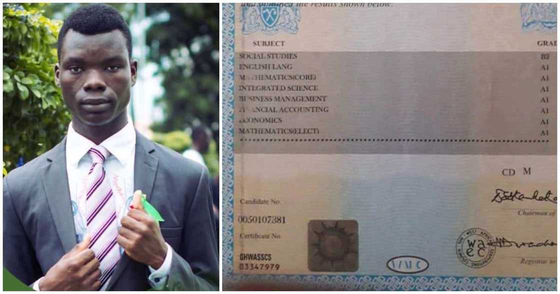 Ghanaian young man gets rejected by University, for getting a 'B' in WASSCE, University of Ghana, Dickson Assan, Francis Ghanaian young man gets rejected by University, for getting a 'B' in WASSCE, University of Ghana, Dickson Assan, Francis