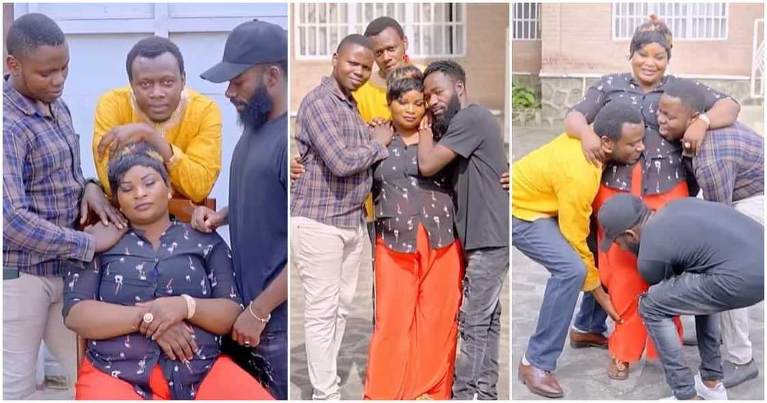 Woman with 3 husbands/woman married brother-in-law. Woman with 3 husbands/woman married brother-in-law.