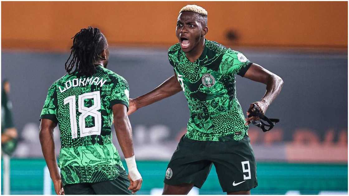Ademola Lookman and Victor Osimhen playing for Nigeria at AFCON 2023 in Ivory Coast. Ademola Lookman and Victor Osimhen playing for Nigeria at AFCON 2023 in Ivory Coast.