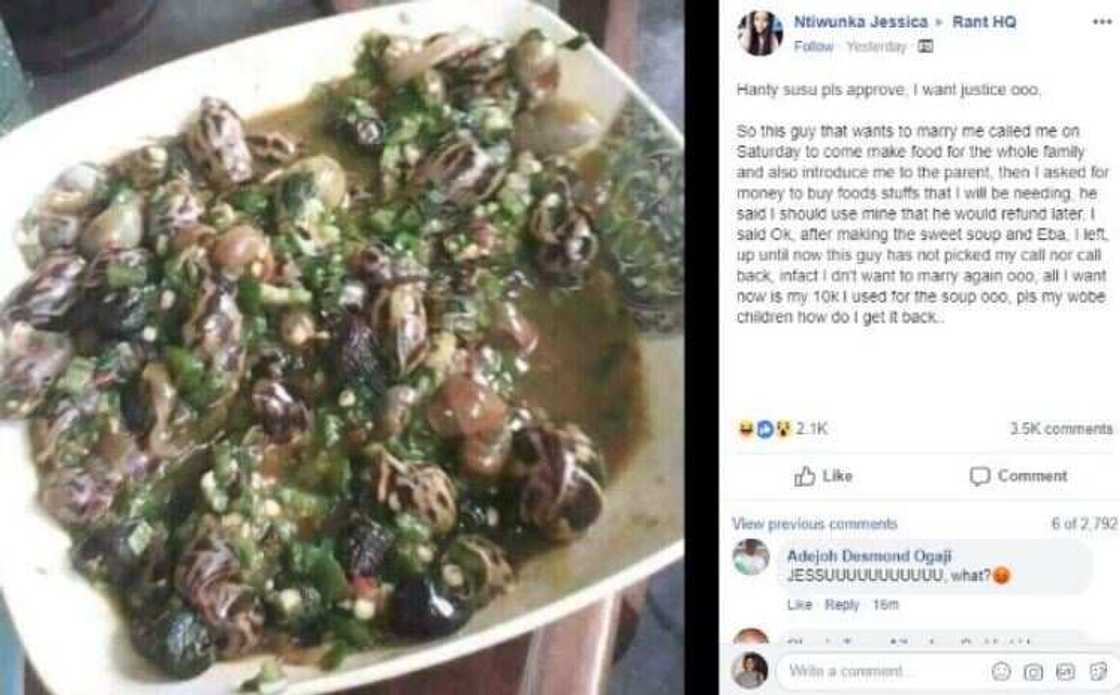 Legit.ng readers react to lady who got dumped by boyfriend for cooking okro soup worth N10,000 Legit.ng readers react to lady who got dumped by boyfriend for cooking okro soup worth N10,000