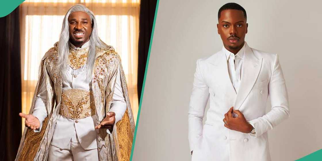 Pretty Mike, Enioluwa adorn green attires to Veekee James' wedding Pretty Mike, Enioluwa adorn green attires to Veekee James' wedding