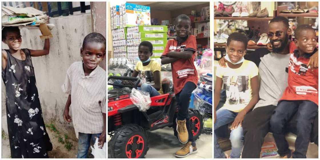 Nigerian man helps strange kids he met on the road, what they have become months later sparks reactions Nigerian man helps strange kids he met on the road, what they have become months later sparks reactions