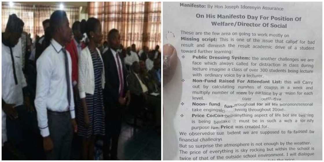 Nigerians react as manifesto of university student who is an aspirant in a faculty election surfaces, it is the bad English for many Nigerians react as manifesto of university student who is an aspirant in a faculty election surfaces, it is the bad English for many