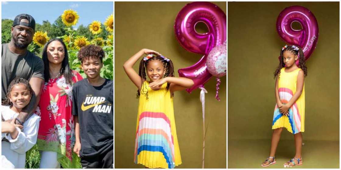 Mr P and Lola Omotayo's lookalike daughter Aliona clocks 9