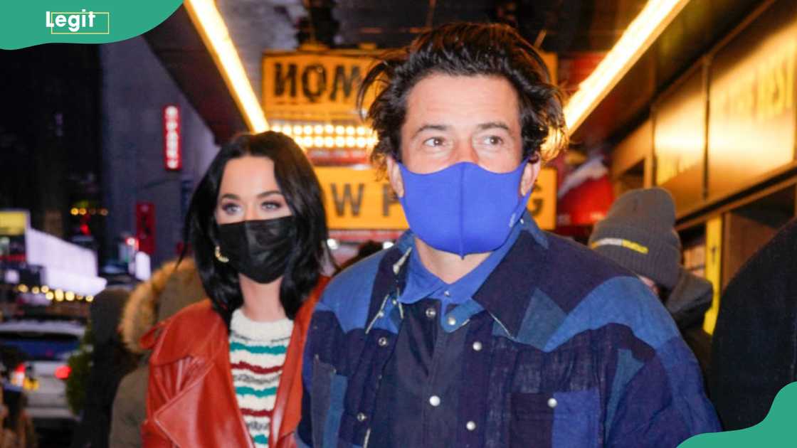 Katy Perry and Orlando Bloom outside of a Broadway show Katy Perry and Orlando Bloom outside of a Broadway show