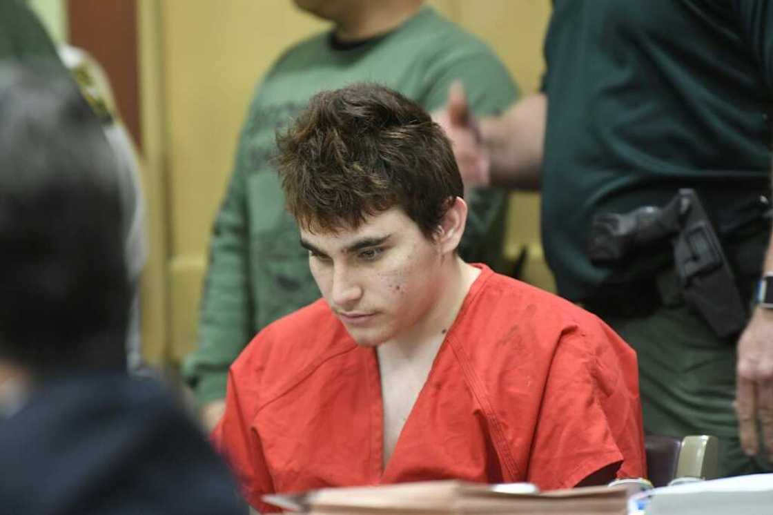 Florida school shooter Nikolas Cruz during a court hearing on April 27, 2018 in Fort Lauderdale, Florida