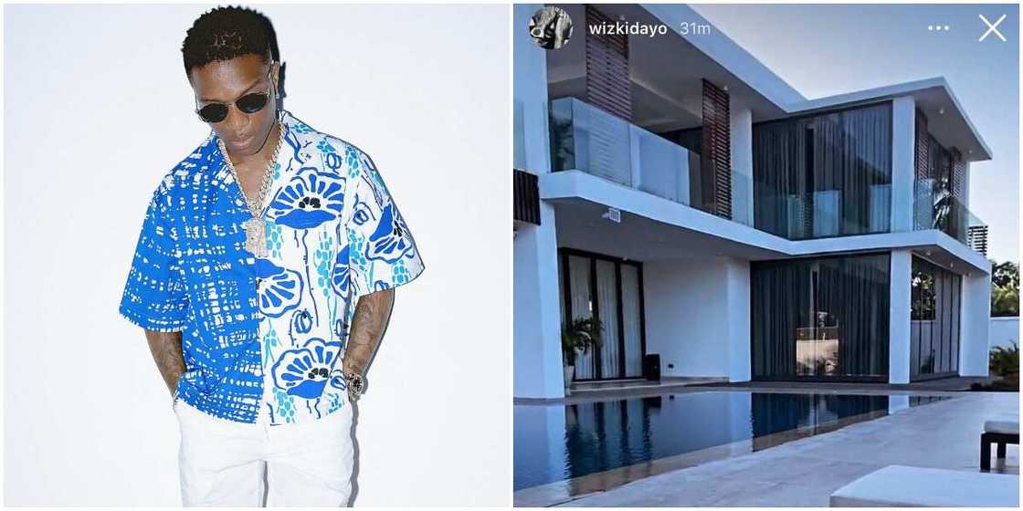 It's Simply Beautiful, Fans in Awe As They Get Rare Full View of Wizkid’s Classy Residence in Ghana