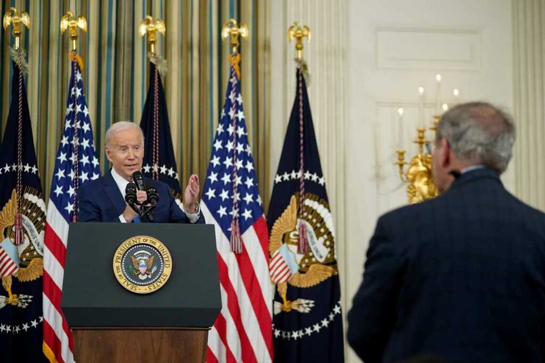 US President Joe Biden responds to a question during a press conference a day after the US midterm elections US President Joe Biden responds to a question during a press conference a day after the US midterm elections
