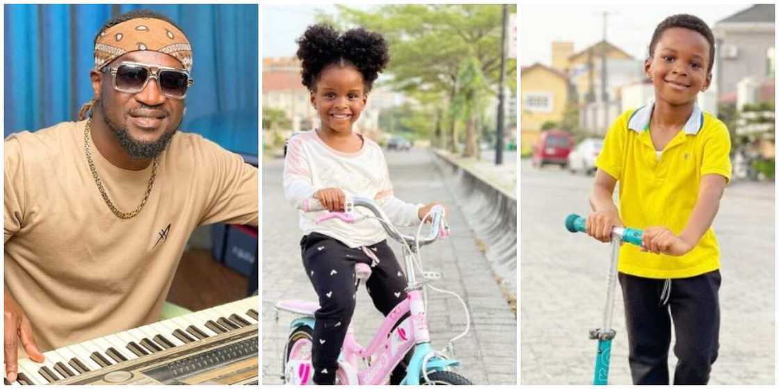 Photos of Paul Okoye and his twin children. Photos of Paul Okoye and his twin children.