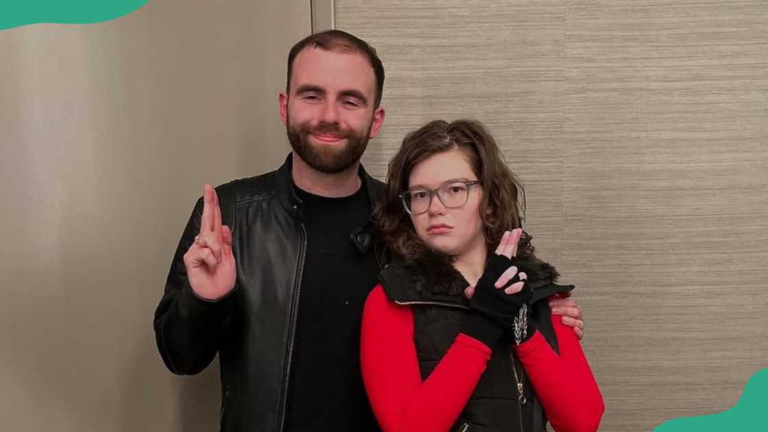 Connor and Emily at an event