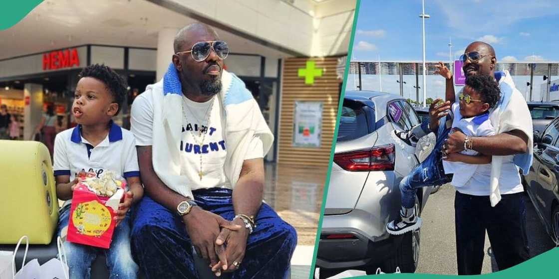 Jim Iyke shares video of him and son in Paris. Jim Iyke shares video of him and son in Paris.