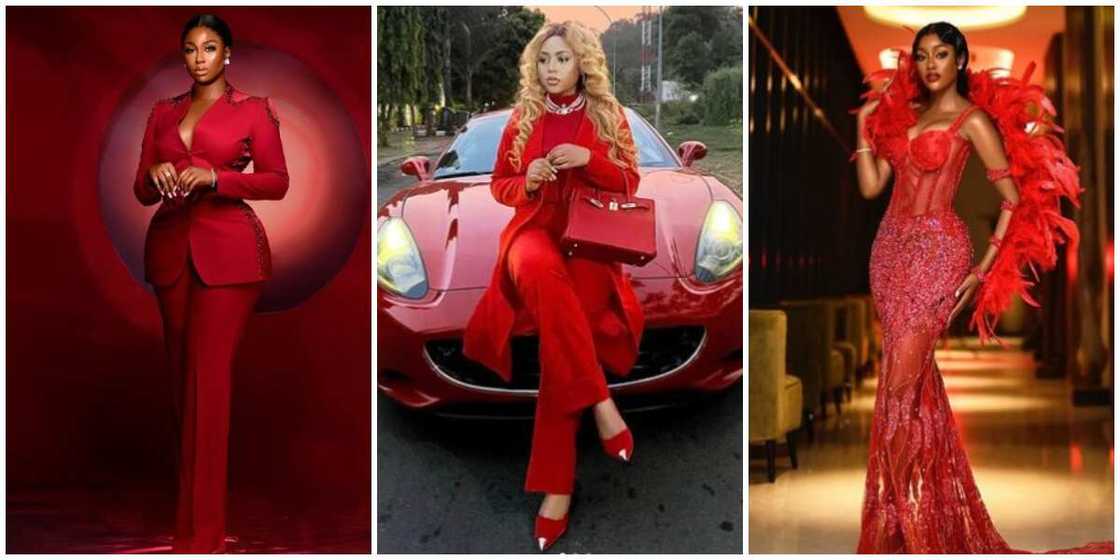 Red outfits/Nigerian fashion/Nigerian celebrities Red outfits/Nigerian fashion/Nigerian celebrities