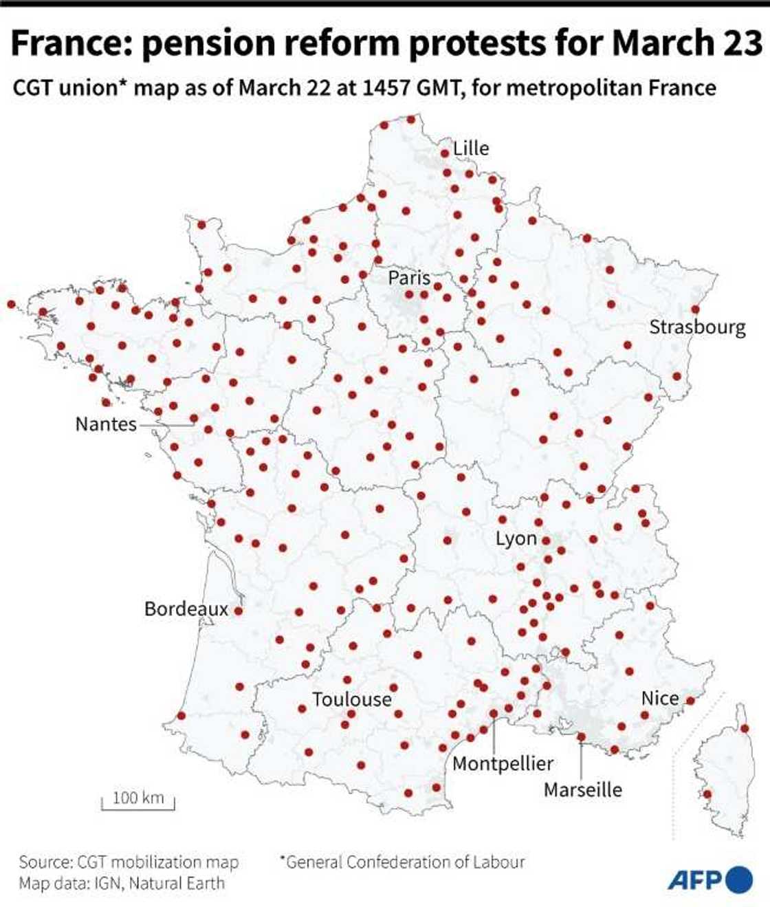 France: pension reform protests for March 23 France: pension reform protests for March 23