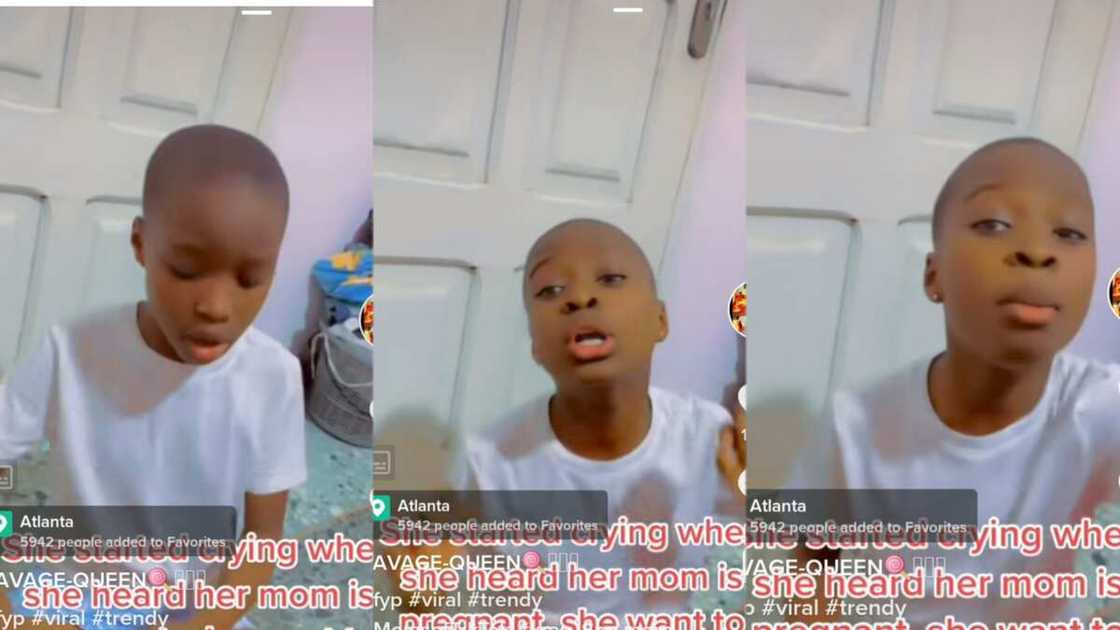 Little girl unhappy that her mother is pregnant and shows it. Little girl unhappy that her mother is pregnant and shows it.