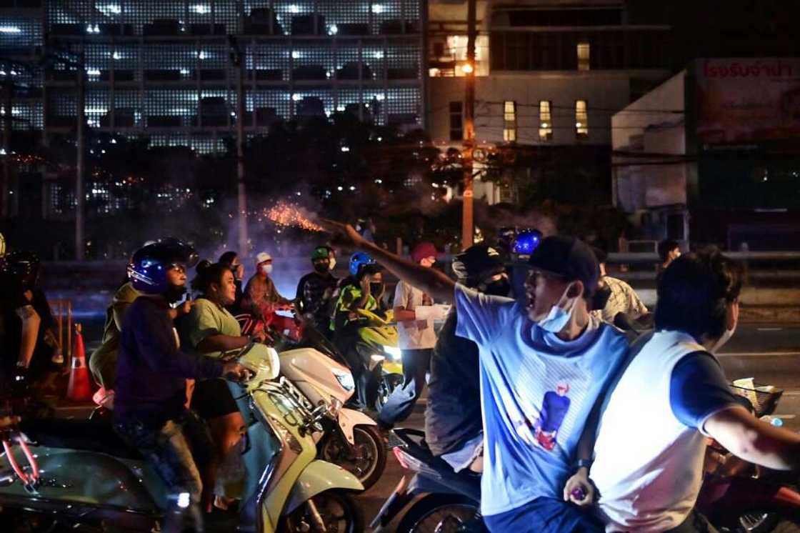 Anti -government protesters in September 2021 called for Prayut's resignation over the government's handling of the Covid-19 crisis Anti -government protesters in September 2021 called for Prayut's resignation over the government's handling of the Covid-19 crisis