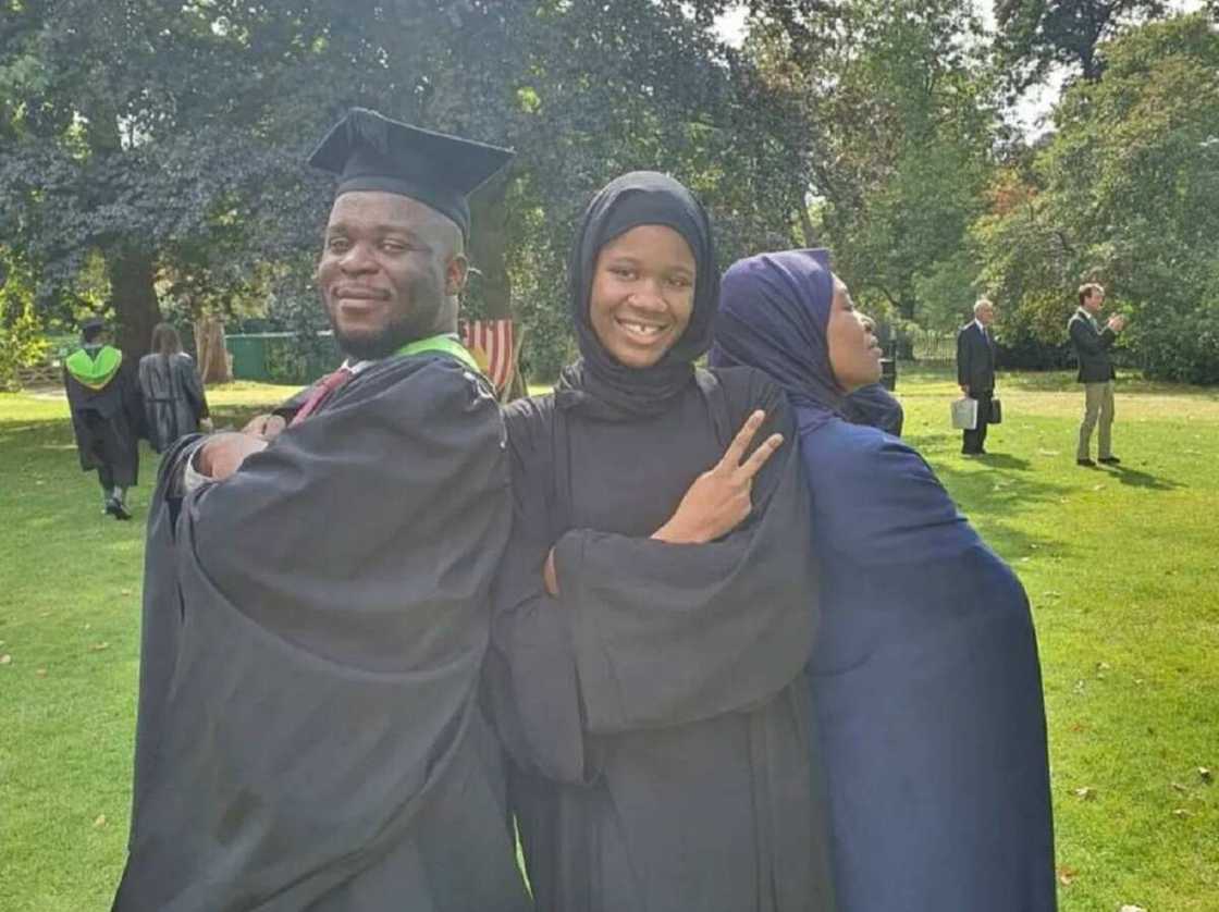 Aisha Yesufu and her kids celebrate