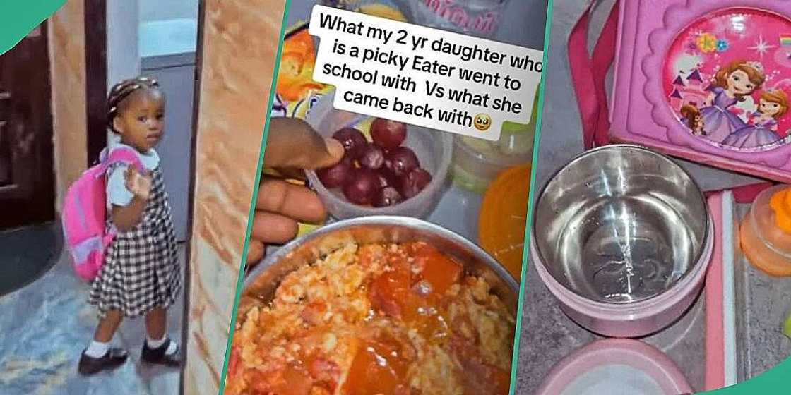 Nigerian mum confused as daughter returns from school with empty flask Nigerian mum confused as daughter returns from school with empty flask