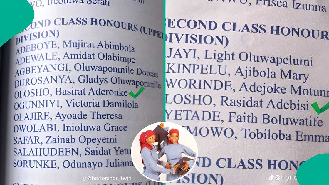 University of Ibadan twins share photos of their excellent grades University of Ibadan twins share photos of their excellent grades