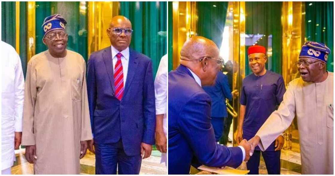 Wike tare da shugaba Bola Ahmed Tinubu. Wike tare da shugaba Bola Ahmed Tinubu.