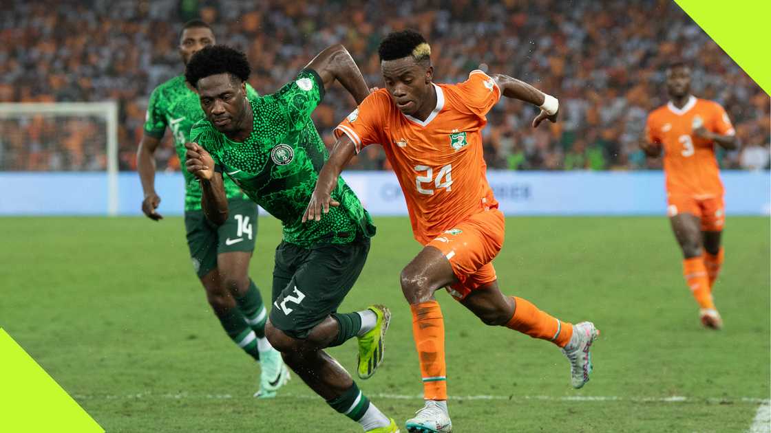 Ola Aina and Simon Adingra in the AFCON final