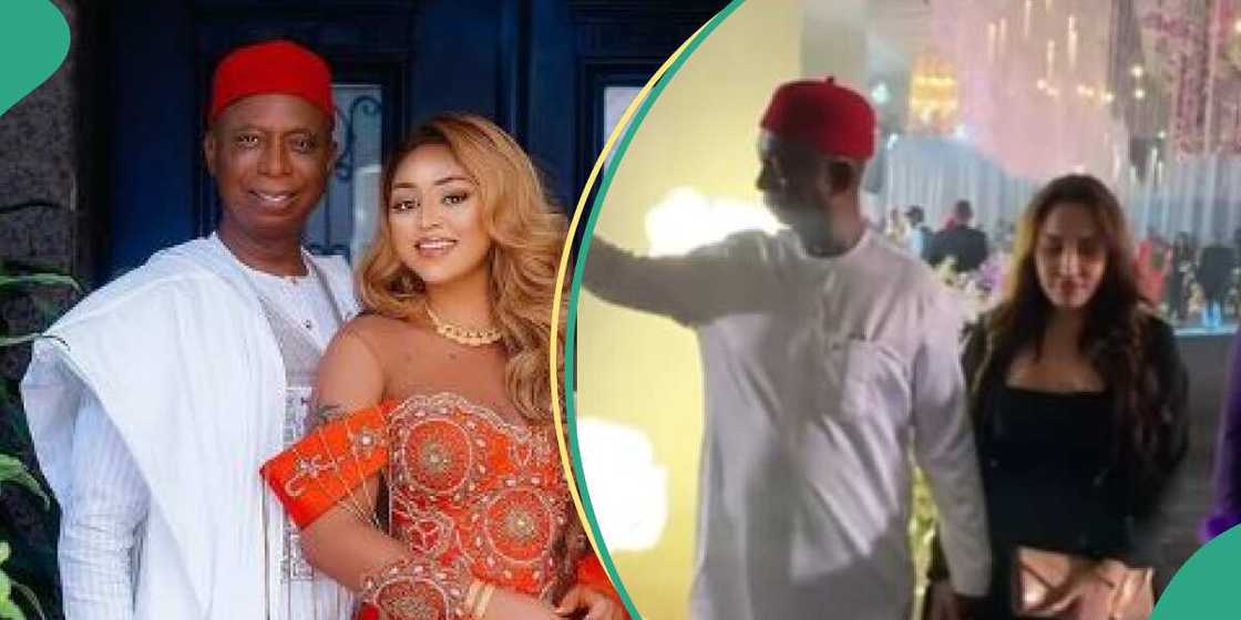 Regina Daniels with her hubby and co-wife Laila Regina Daniels with her hubby and co-wife Laila