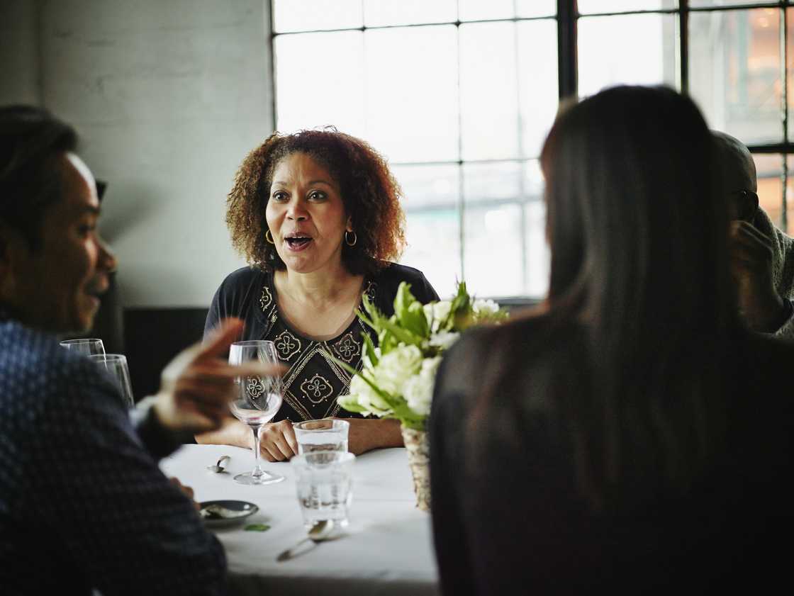 A group of people in a party