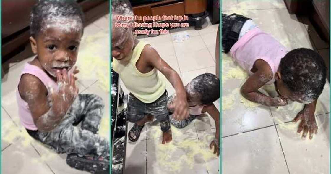 Mum of twin boys shares video of sons wasting milk Mum of twin boys shares video of sons wasting milk