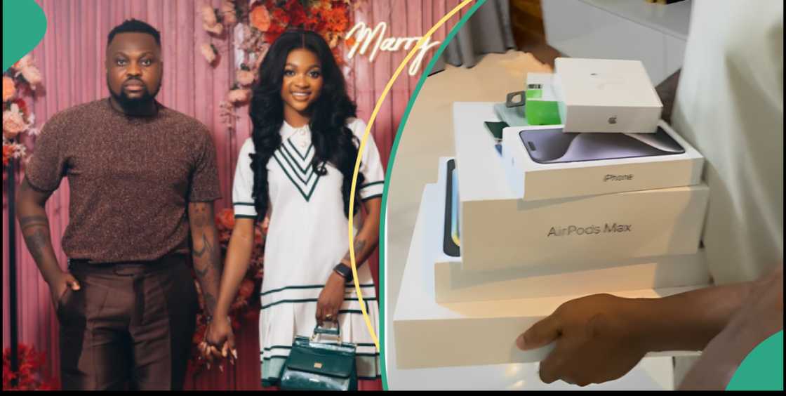 Egungun buys all Apple gadget for wife on her birthday Egungun buys all Apple gadget for wife on her birthday