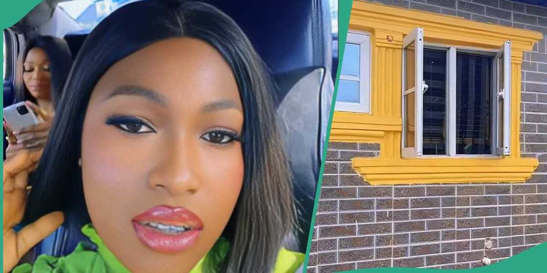 Nigerian lady shows house built by her lover Nigerian lady shows house built by her lover