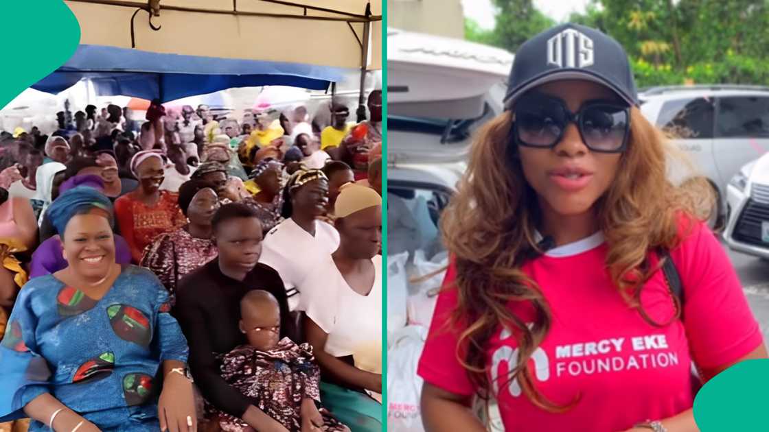 Mercy Eke warms hearts, lavishly gifts Makoko women. Mercy Eke warms hearts, lavishly gifts Makoko women.
