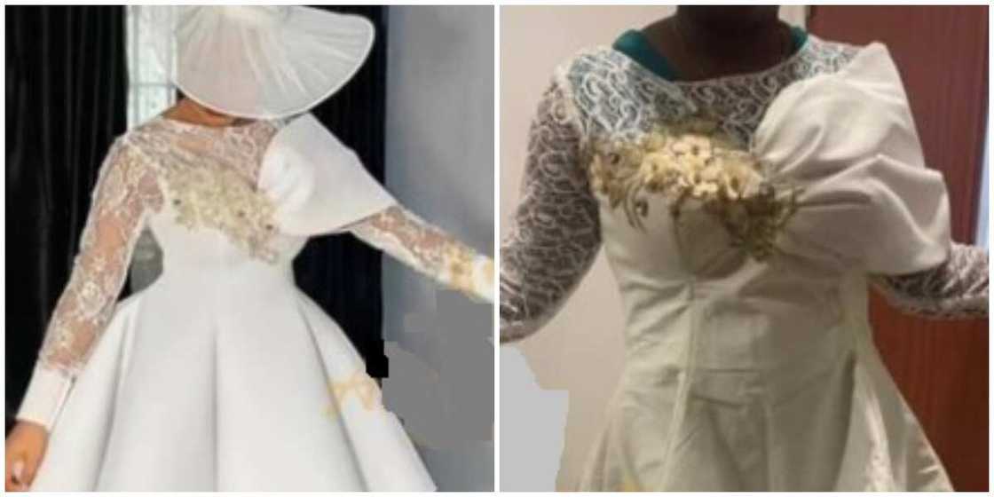 Photos of what she ordered and what she got. Photos of what she ordered and what she got.