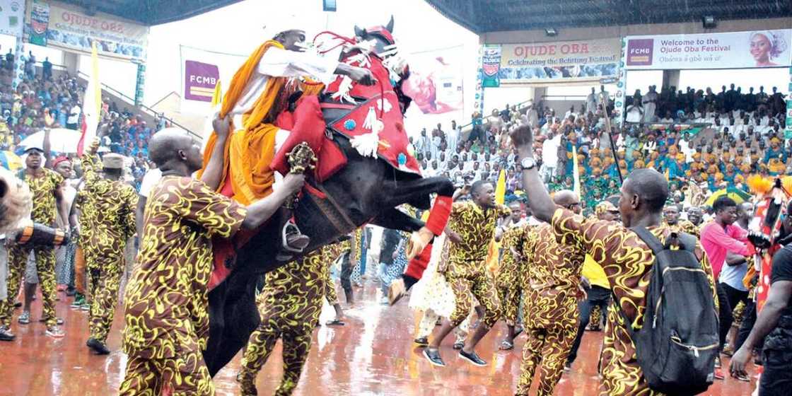 Horse riding during Ojude Oba Festival Horse riding during Ojude Oba Festival