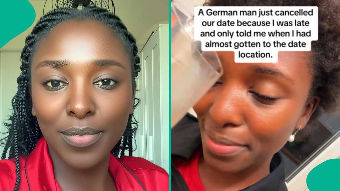 Lady in disbelief after German man cancelled their date because of her lateness Lady in disbelief after German man cancelled their date because of her lateness