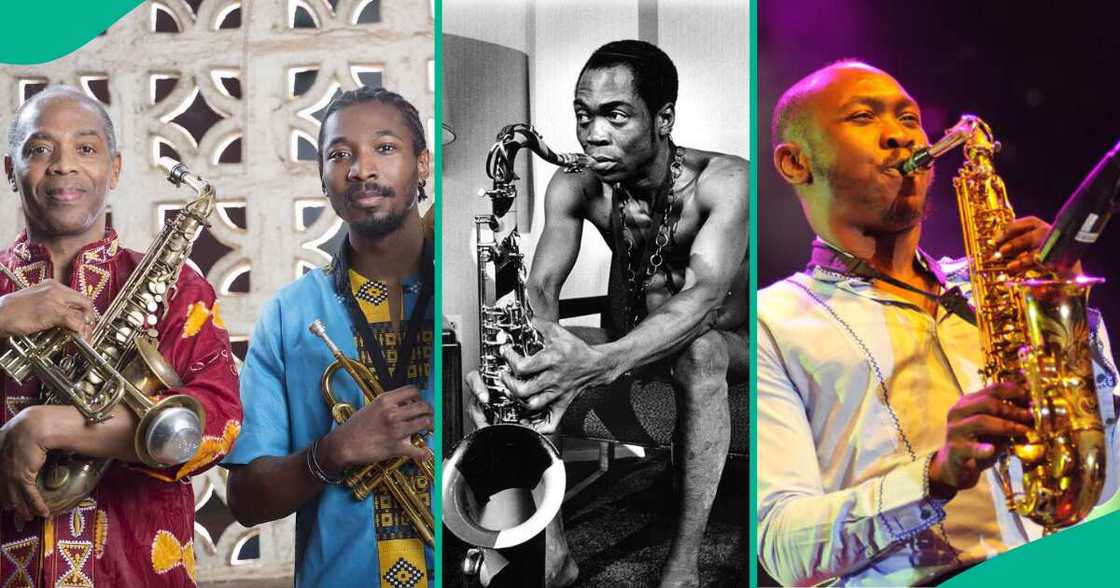 Femi Kuti, Seun Kuti, Fela Kuti and Made Kuti. Femi Kuti, Seun Kuti, Fela Kuti and Made Kuti.