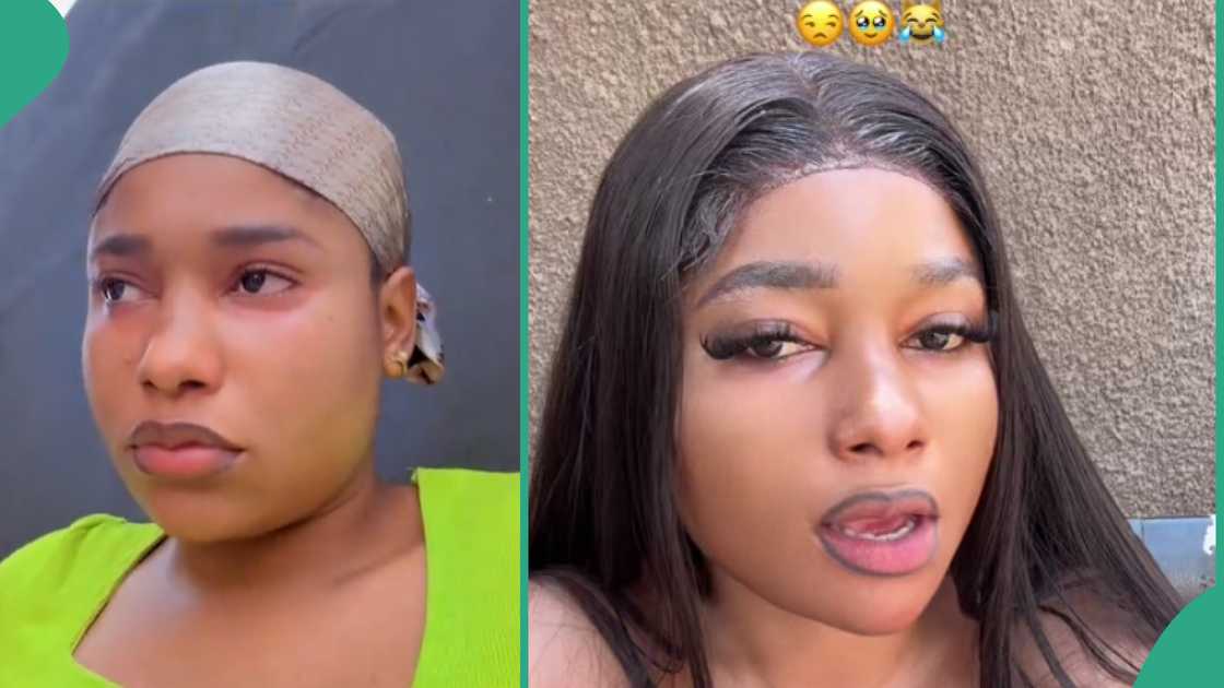 Lady laments as her mothers burns all her wigs. Lady laments as her mothers burns all her wigs.