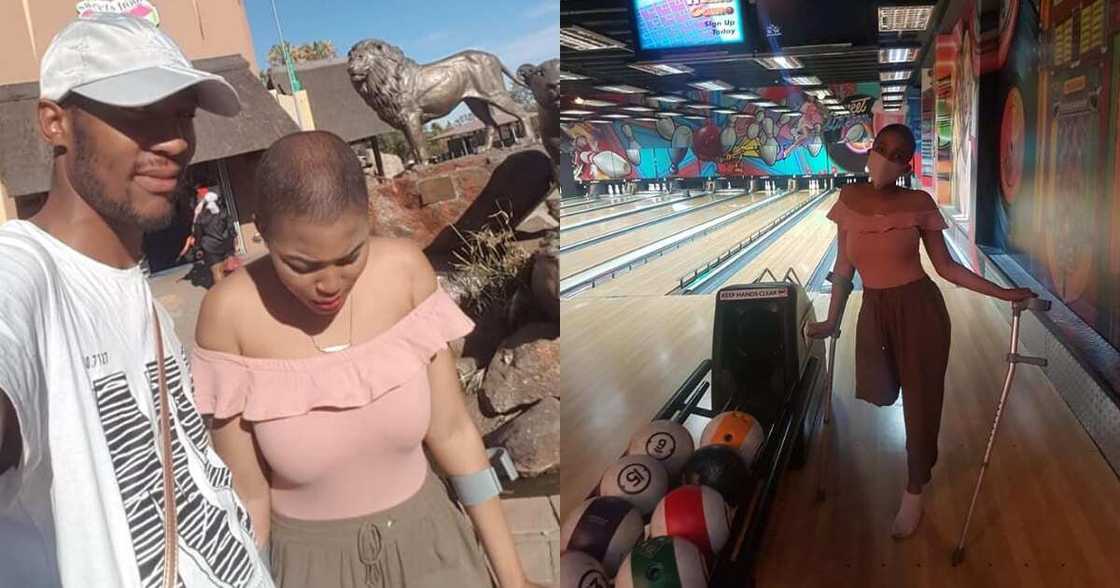 Moletsane's boyfriend stuck with her through many hardships Moletsane's boyfriend stuck with her through many hardships