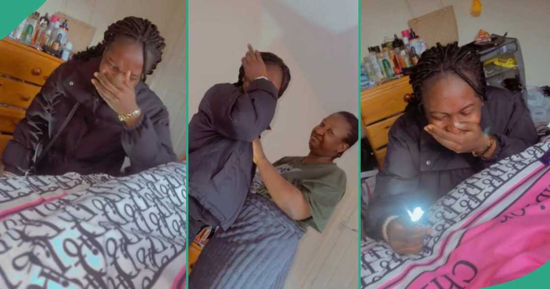 Nigerian lady breaks down in tears after completing her first 12-hour shift Nigerian lady breaks down in tears after completing her first 12-hour shift