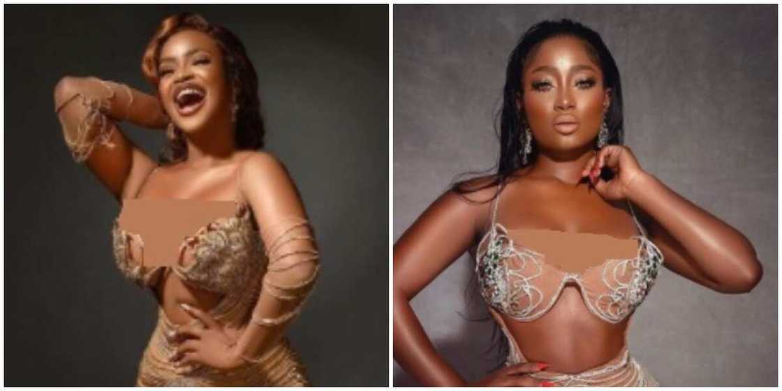 A photo of a fashionista, and Esther Biade. A photo of a fashionista, and Esther Biade.