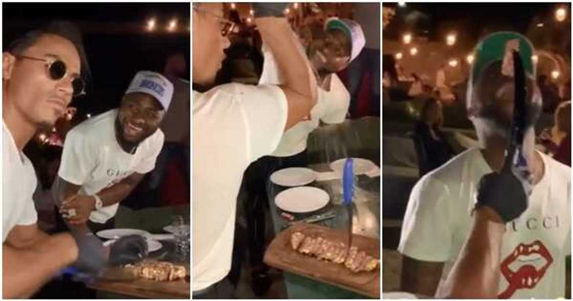 Davido meets world-famous chef, Nusret 'Salt Bae' in Greece Davido meets world-famous chef, Nusret 'Salt Bae' in Greece