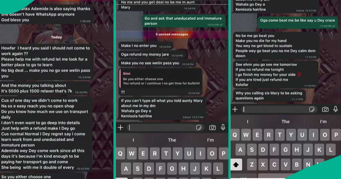 Hairdresser shares message she received from apprentice after sending her back home Hairdresser shares message she received from apprentice after sending her back home