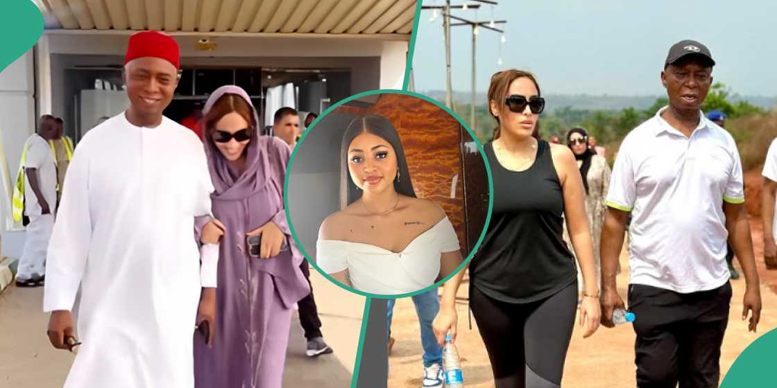 Regina Daniels’ co-wife and Ned Nwoko travel to village