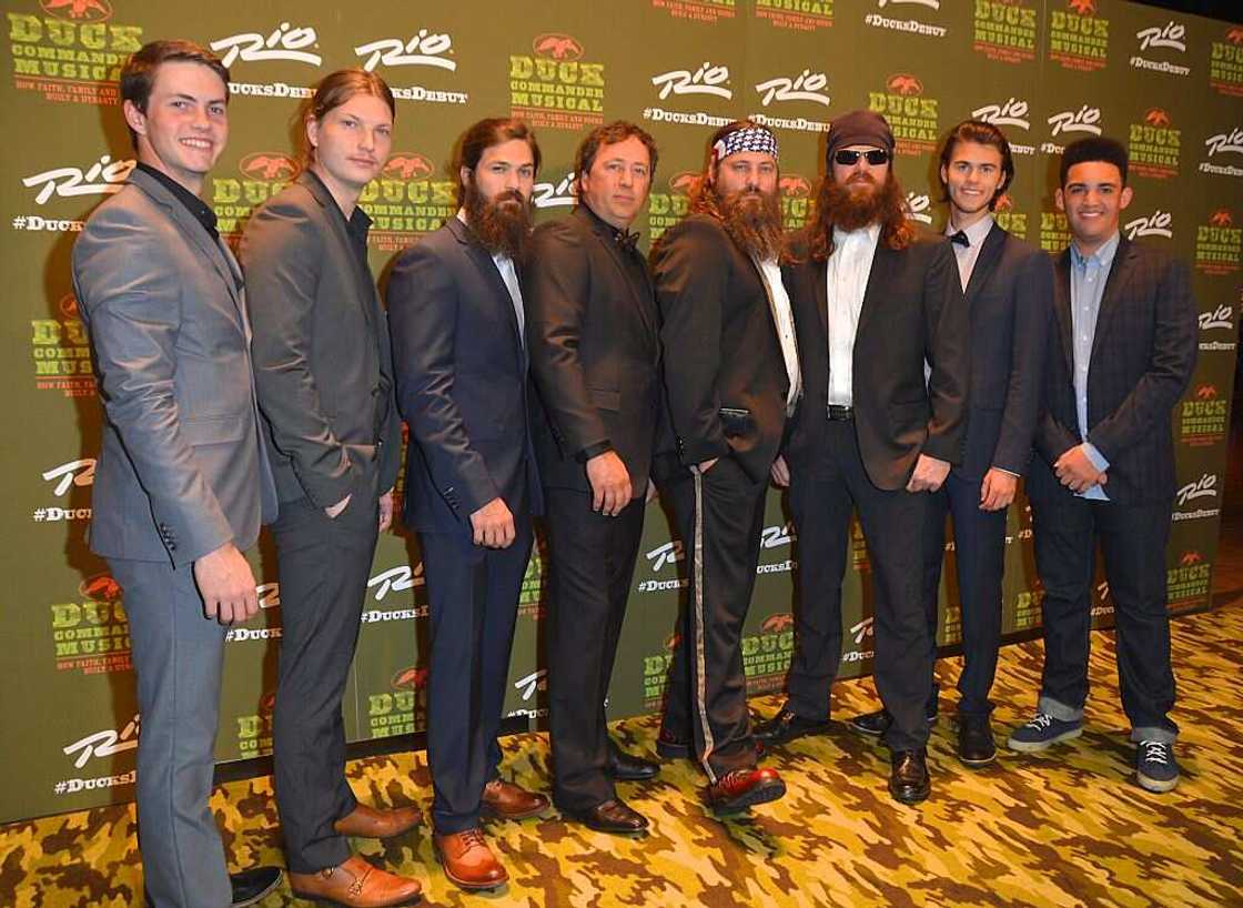 Cole Robertson, Reed Robertson, Jep Robertson, Alan Robertson, Willie Robertson, Jase Robertson, John Luke and Will Robertson