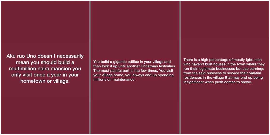 Actor Sam Nnabuike Laments How Igbos Lavish Millions of Naira on Mansions in their Hometown Actor Sam Nnabuike Laments How Igbos Lavish Millions of Naira on Mansions in their Hometown